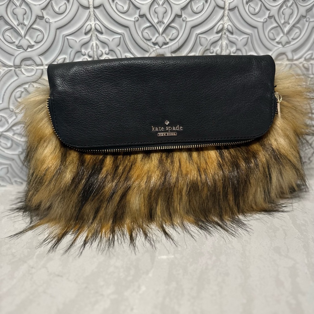 Kate Spade Faux Fur Clutch